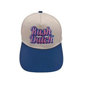Dutch Bros Unisex Khaki Blue Limited Edition Rush Dutch Embroidered Snapback Hat